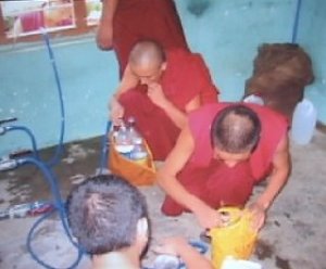 Shugden monks outcast from their monastery, then their water is cut off.